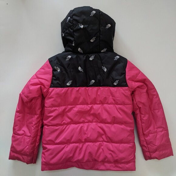 North Face reversible puffer hooded jacket, girl 2T - Picture 5 of 9